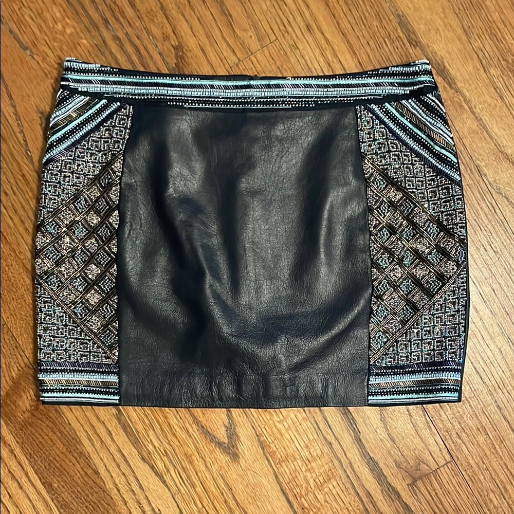 Kora Rae leather embellished skirt-NWT -size 6